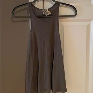Gray Free People Tank Top